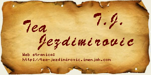 Tea Jezdimirović vizit kartica